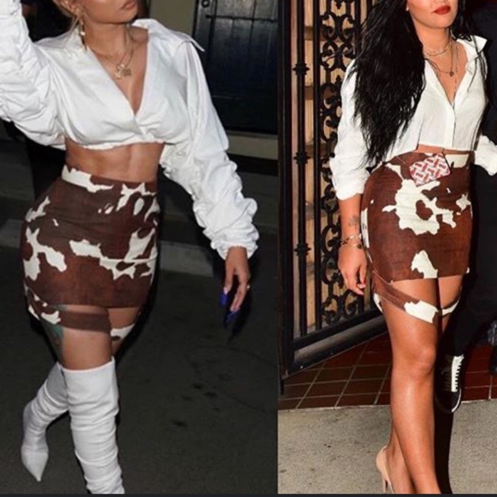 Burberry Brown And White Patterned Mini Skirt - image 8